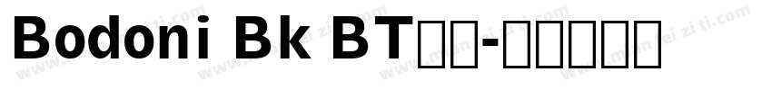 Bodoni Bk BT普通字体转换